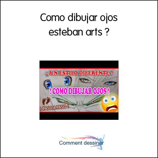 Como dibujar ojos esteban arts